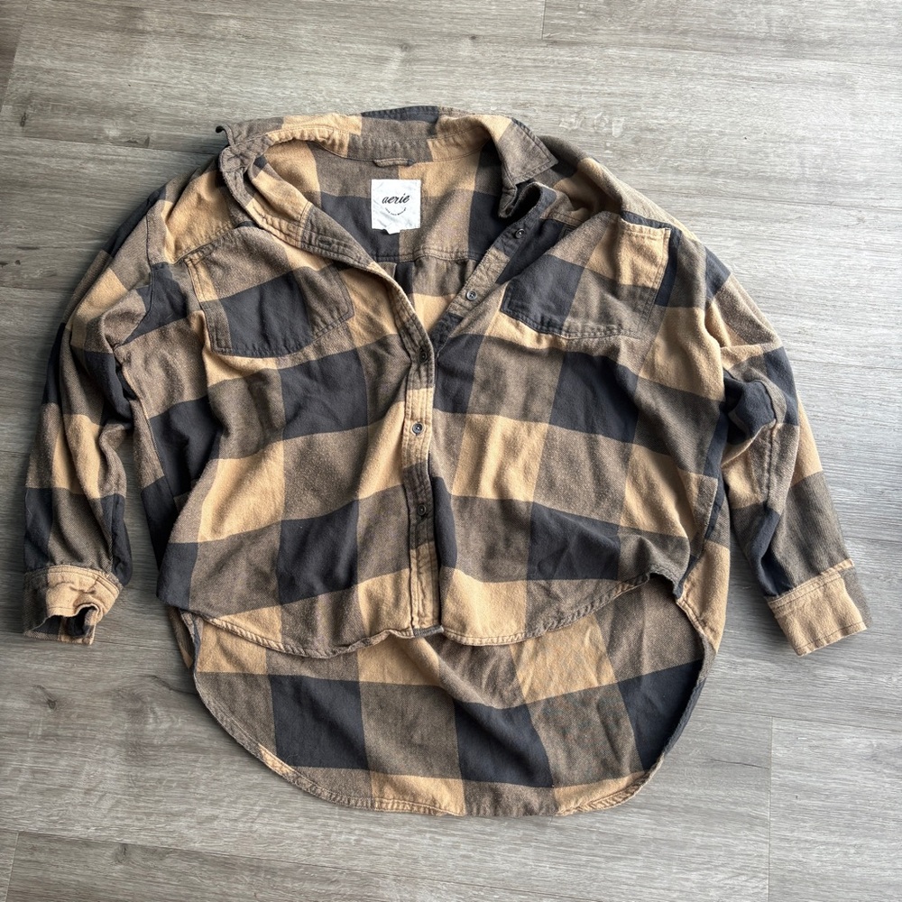 Aerie Anytime Fave Oversized Flannel Shirt